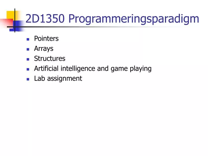 2d1350 programmeringsparadigm