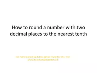 How to round a number with two decimal places to the nearest tenth