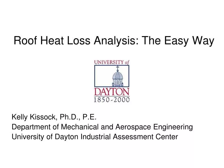 roof heat loss analysis the easy way