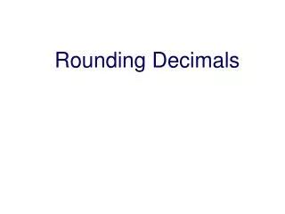 rounding decimals