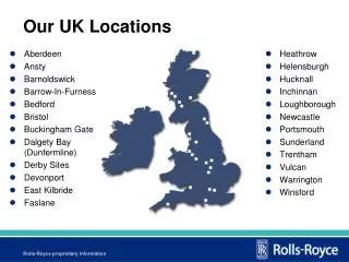 Our UK Locations