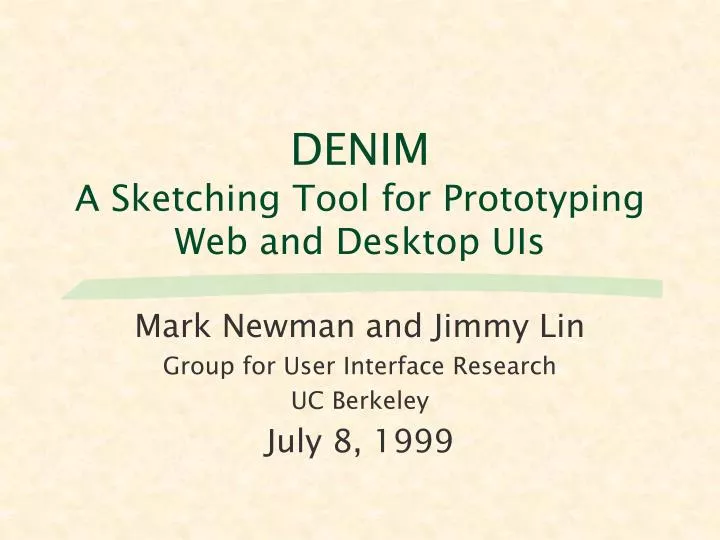 denim a sketching tool for prototyping web and desktop uis
