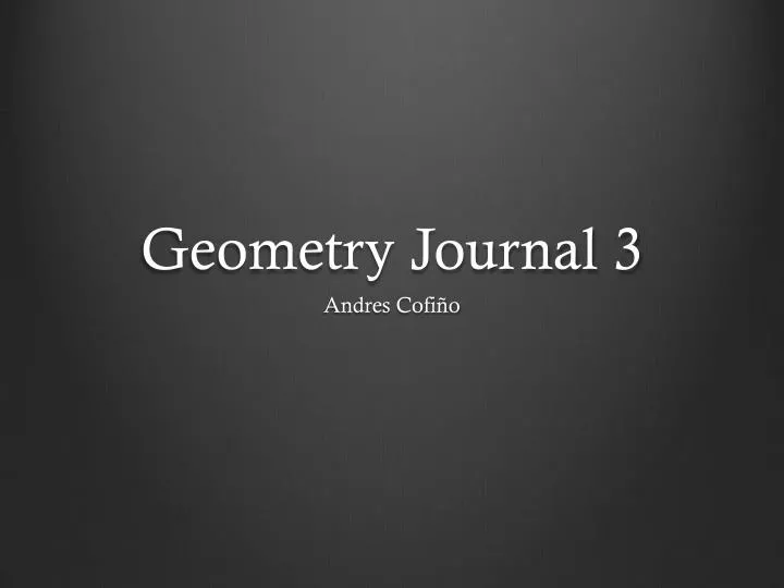 geometry journal 3