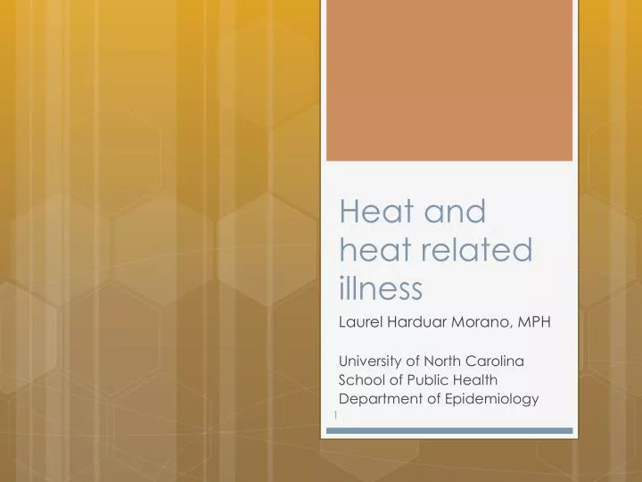 heat and heat related illness