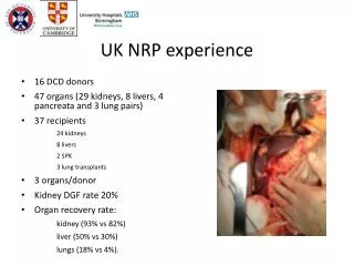 UK NRP experience