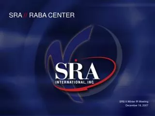 SRA // RABA CENTER