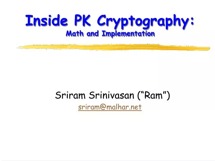 inside pk cryptography math and implementation