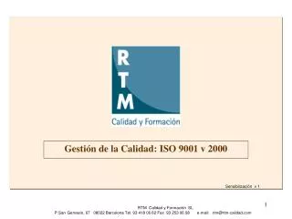 gesti n de la calidad iso 9001 v 2000