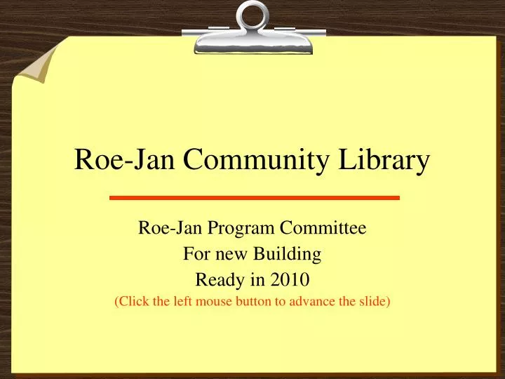 roe jan community library