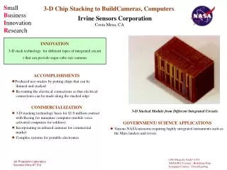 INNOVATION 3-D stack technology for different types of integrated circuit