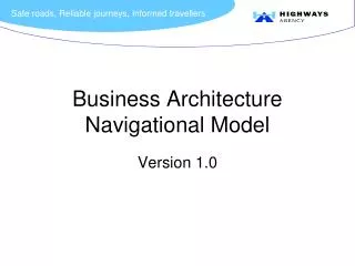 Business Architecture Navigational Model