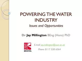 POWERING THE WATER INDUSTRY