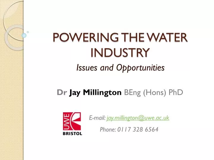 powering the water industry