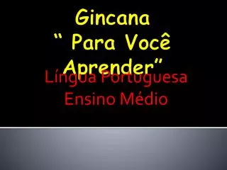 l ngua portuguesa ensino m dio