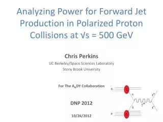 Analyzing Power for Forward Jet Production in Polarized Proton Collisions at ? s = 500 GeV