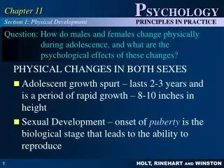 PHYSICAL CHANGES IN BOTH SEXES