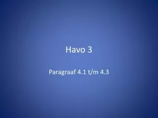havo 3