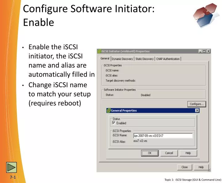 configure software initiator enable