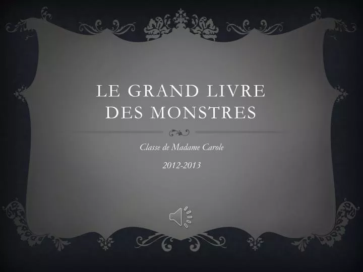 le grand livre des monstres