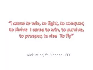 Nicki Minaj ft. Rihanna - FLY