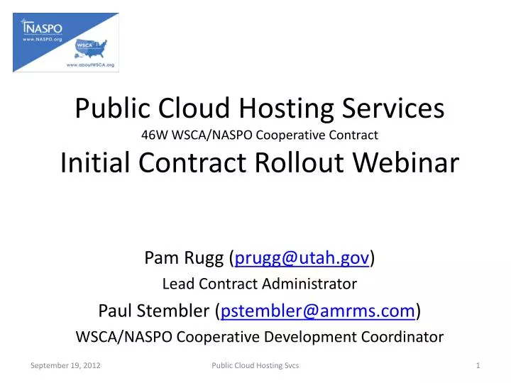 public cloud hosting services 46w wsca naspo cooperative contract initial contract rollout webinar