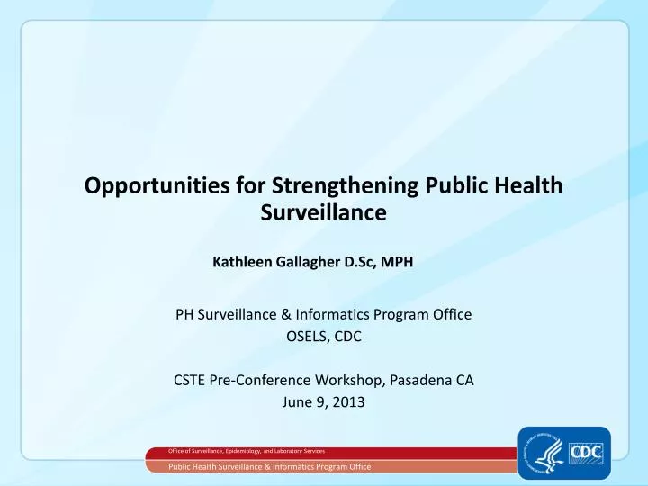 opportunities for strengthening public health surveillance