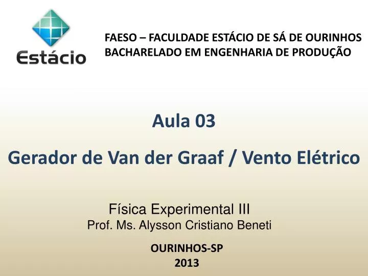 f sica experimental iii prof ms alysson cristiano beneti