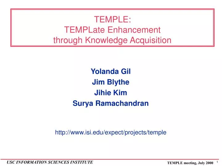 temple template enhancement through knowledge acquisition