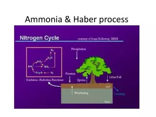 Ammonia &amp; H aber process