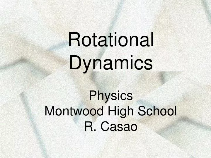 physics montwood high school r casao