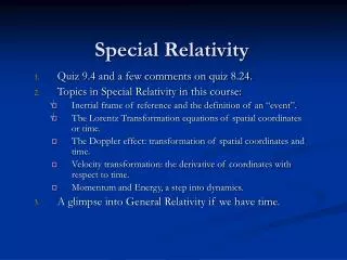 Special Relativity