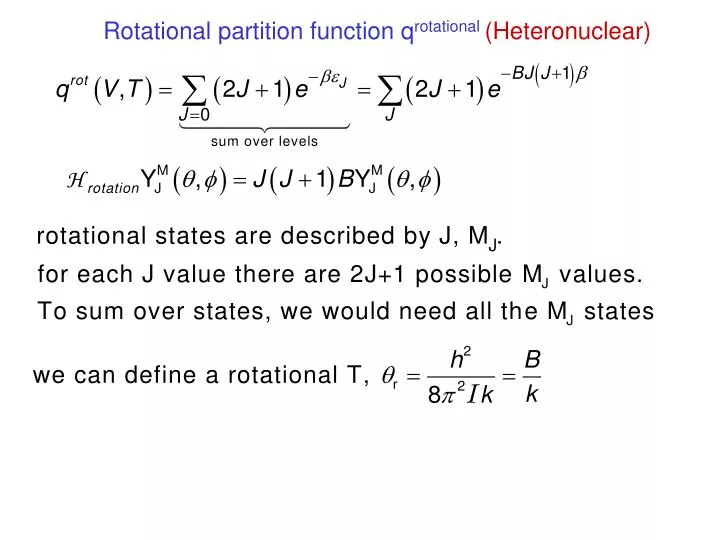 rotational partition function heteronuclear