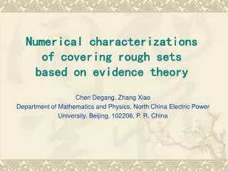 Numerical characterizations of covering rough sets based on evidence theory