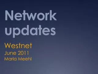 network updates