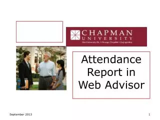 Attendance Report in Web Advisor