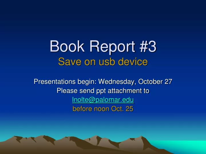 book report 3 save on usb device
