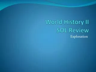 world history ii sol review