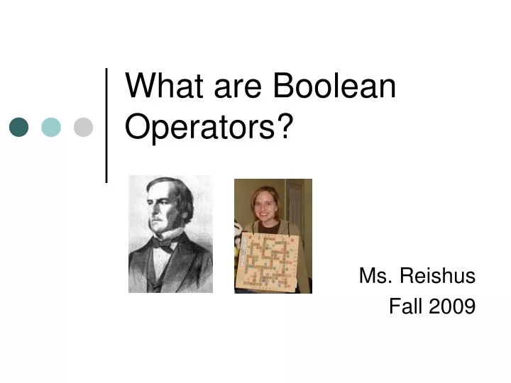 what are boolean operators