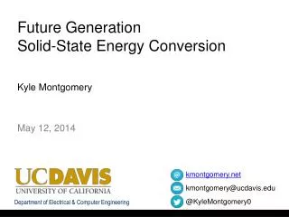 Future Generation Solid-State Energy Conversion