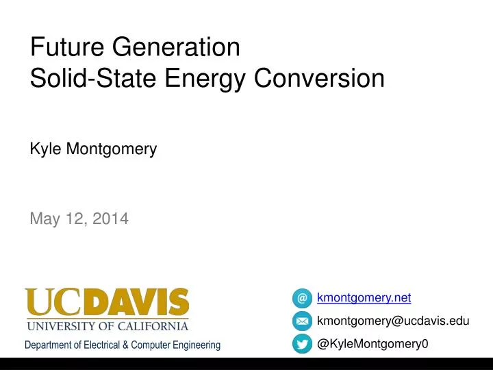 future generation solid state energy conversion