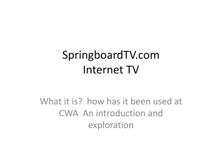 springboardtv com internet tv