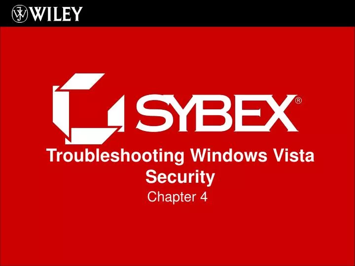 troubleshooting windows vista security