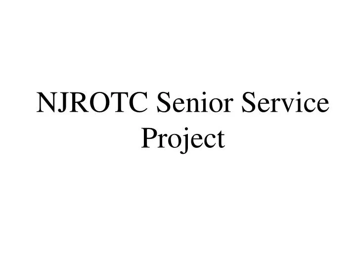 njrotc senior service project