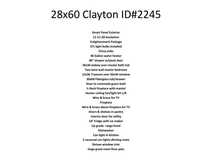 28x60 clayton id 2245