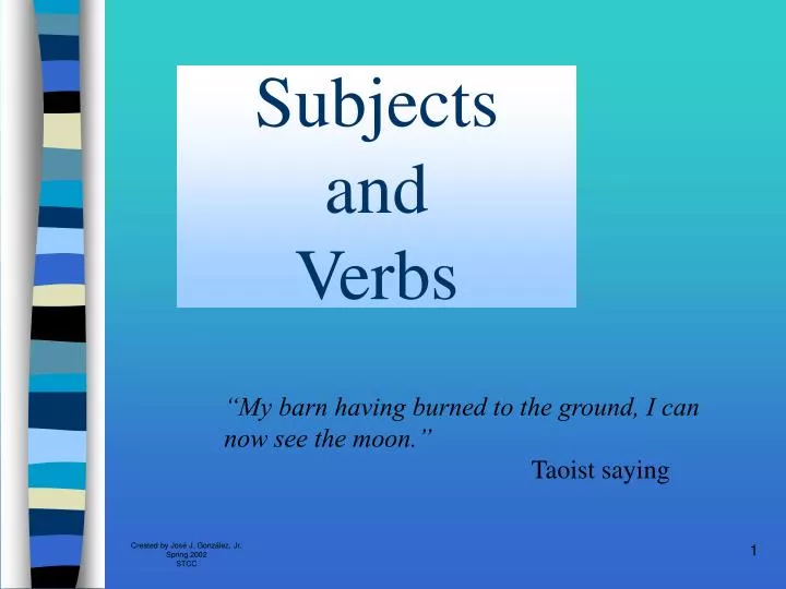 subjects and verbs