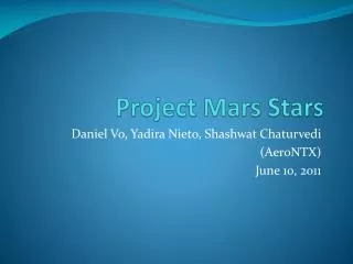 Project Mars Stars