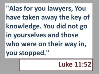 Luke 11:52