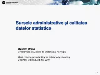 sursele administrative i calitatea datelor statistice