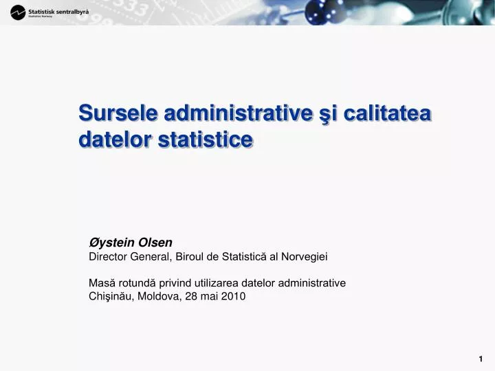 sursele administrative i calitatea datelor statistice