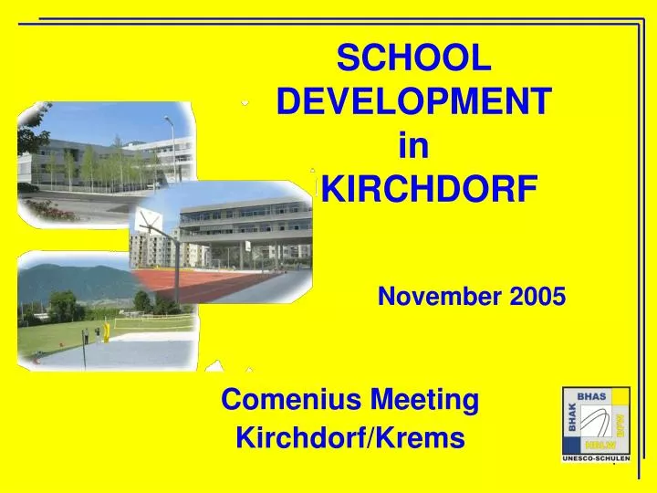 school development in kirchdorf